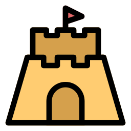 Sand castle icon