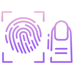 Fingerprint scan icon