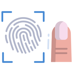 Fingerprint scan icon