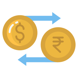 cambio di valuta icona