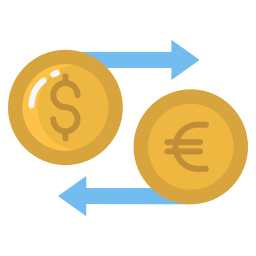 cambio di valuta icona