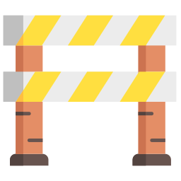 Road barrier icon