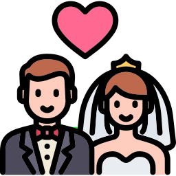 結婚式のカップル icon