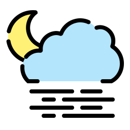 Foggy night icon