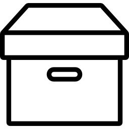 Cardboard box with lid icon