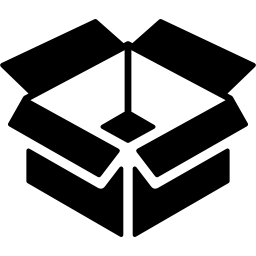 Open cardboard box icon