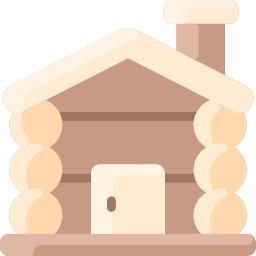 Wooden house icon