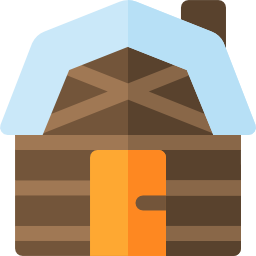 Wood house icon