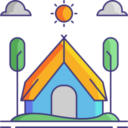 Camping tent icon