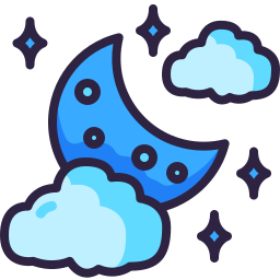 Cloudy night icon