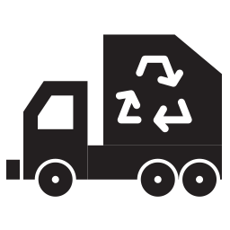 Recycling truck icon