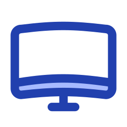 gebogener monitor icon