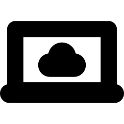 chmura na laptopie ikona