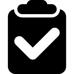 Clipboard with check mark icon