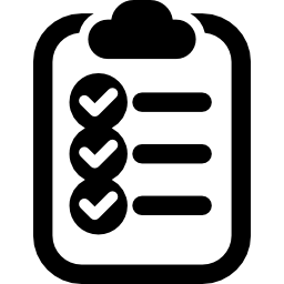 checkliste in der zwischenablage icon