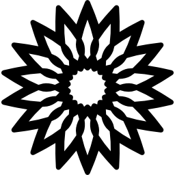 Flower with pointed petals icon