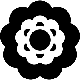 Pretty flower with rounded petals icon