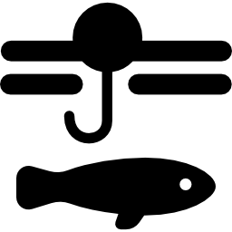 Fish and hook icon