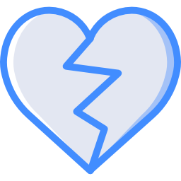 Broken heart icon