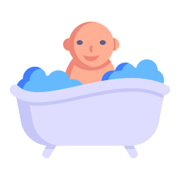 Baby tub icon