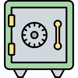 cassetta di sicurezza icona