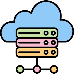 Cloud hosting icon