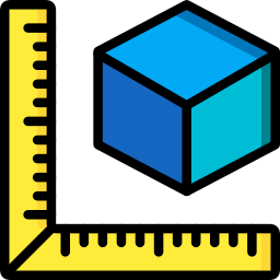 3d printing measure icon