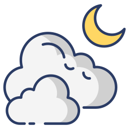 Cloudy night icon