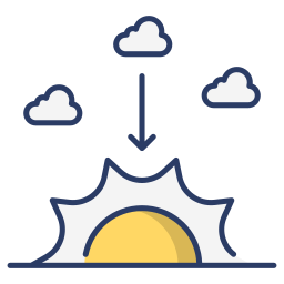 le coucher du soleil Icône