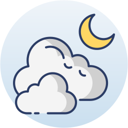 Cloudy night icon