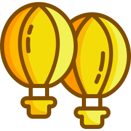 Hot air balloon icon