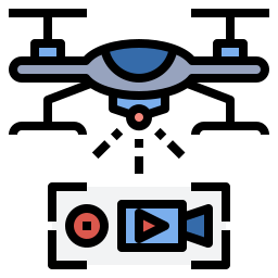 Camera drone icon