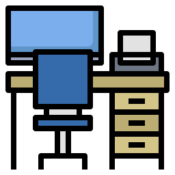 Office desk icon