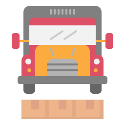 Container truck icon