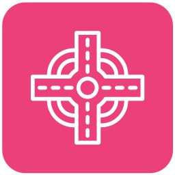 Road intersection icon