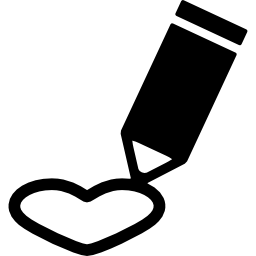 Drawing hearts icon