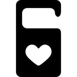 Door hanger with heart icon