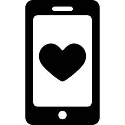 Smartphone with a heart icon