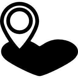 Love location pin icon