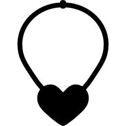 Heart shaped pendant icon