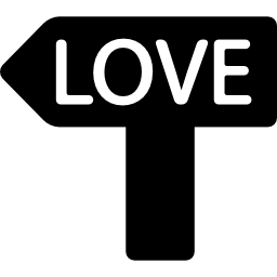 Love road sign icon