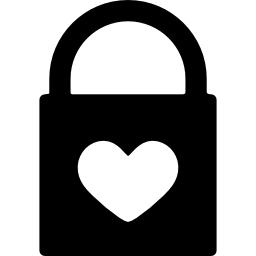 Closed padlock with heart icon