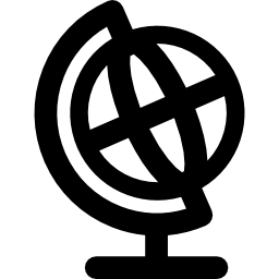 Earth globe grid icon