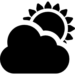 sonne teilweise von wolke verborgen icon