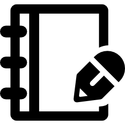 bleistiftschreiben auf notizbuch icon