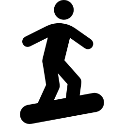 strichmännchen auf snowboard icon