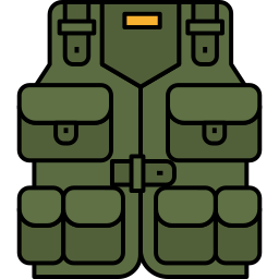 Fishing vest icon