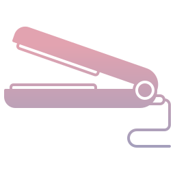 Hair iron icon