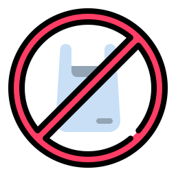 No plastic bags icon