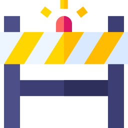 Road barrier icon